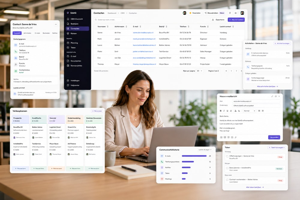 CRM en Klantbeheer SideIQ Feature