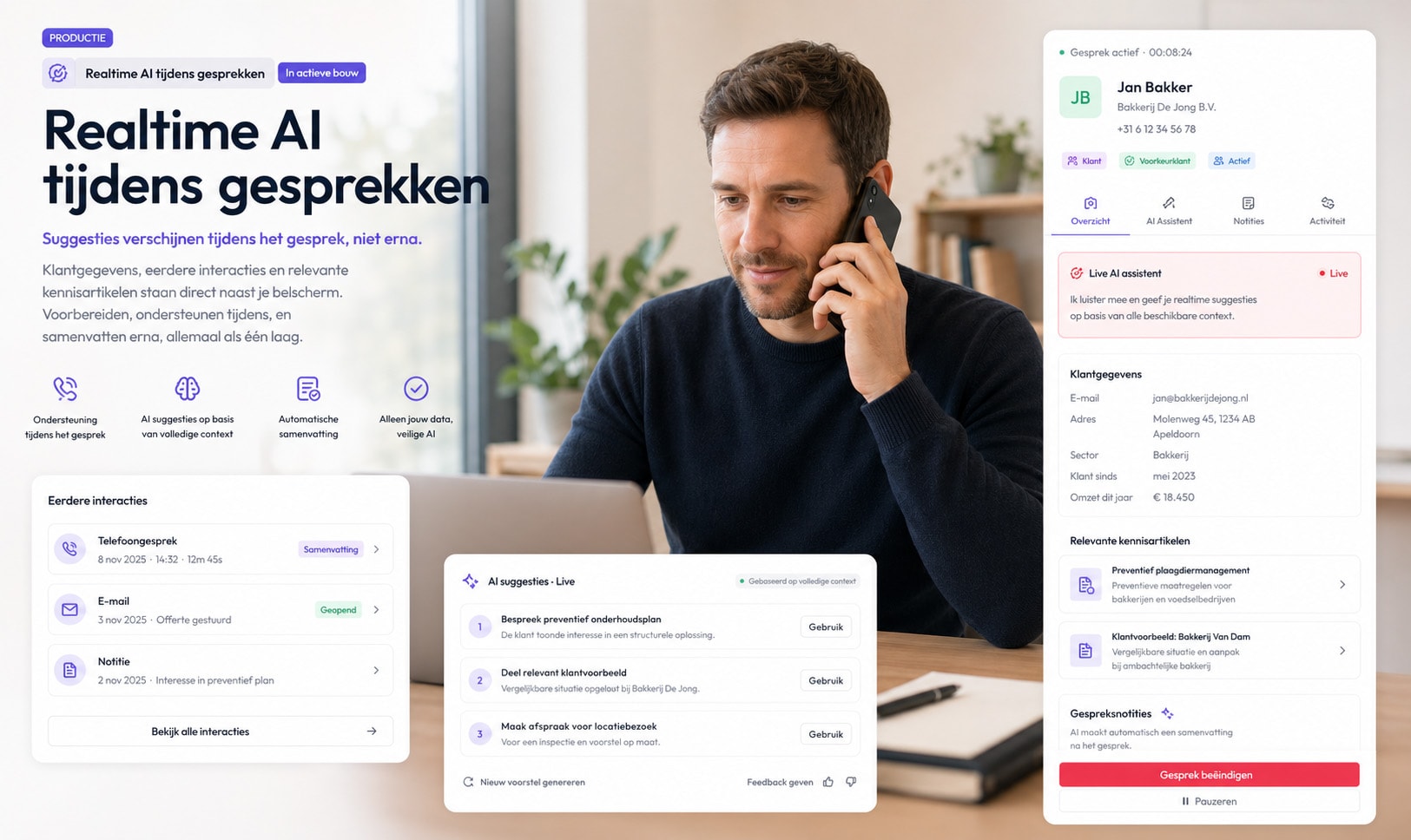 SideIQ Realtime AI onder gesprekken